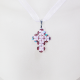 Small Cross - Tullia-Violet Organza - 1